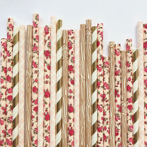 Floral Paper Straws - glitterpaperscissors