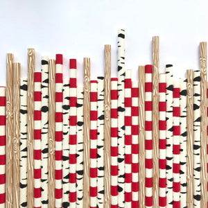 Lumberjack Paper Straws - glitterpaperscissors