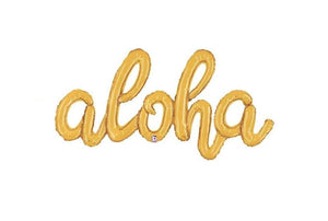 Aloha Gold Balloon - glitterpaperscissors