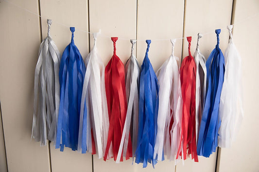 Red White & Blue Tassels - glitterpaperscissors