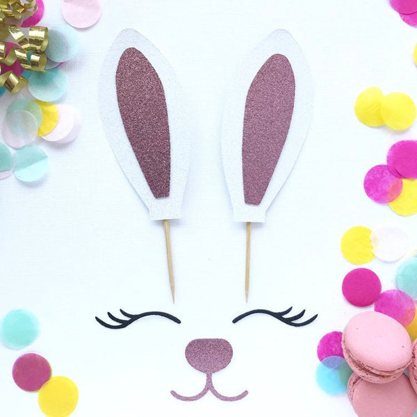 Easter Bunny Cake Kit, Easter Bunny Face Cake Topper, Some Bunny is One, Bunny Ears, Bunny Cake Topper - glitterpaperscissors