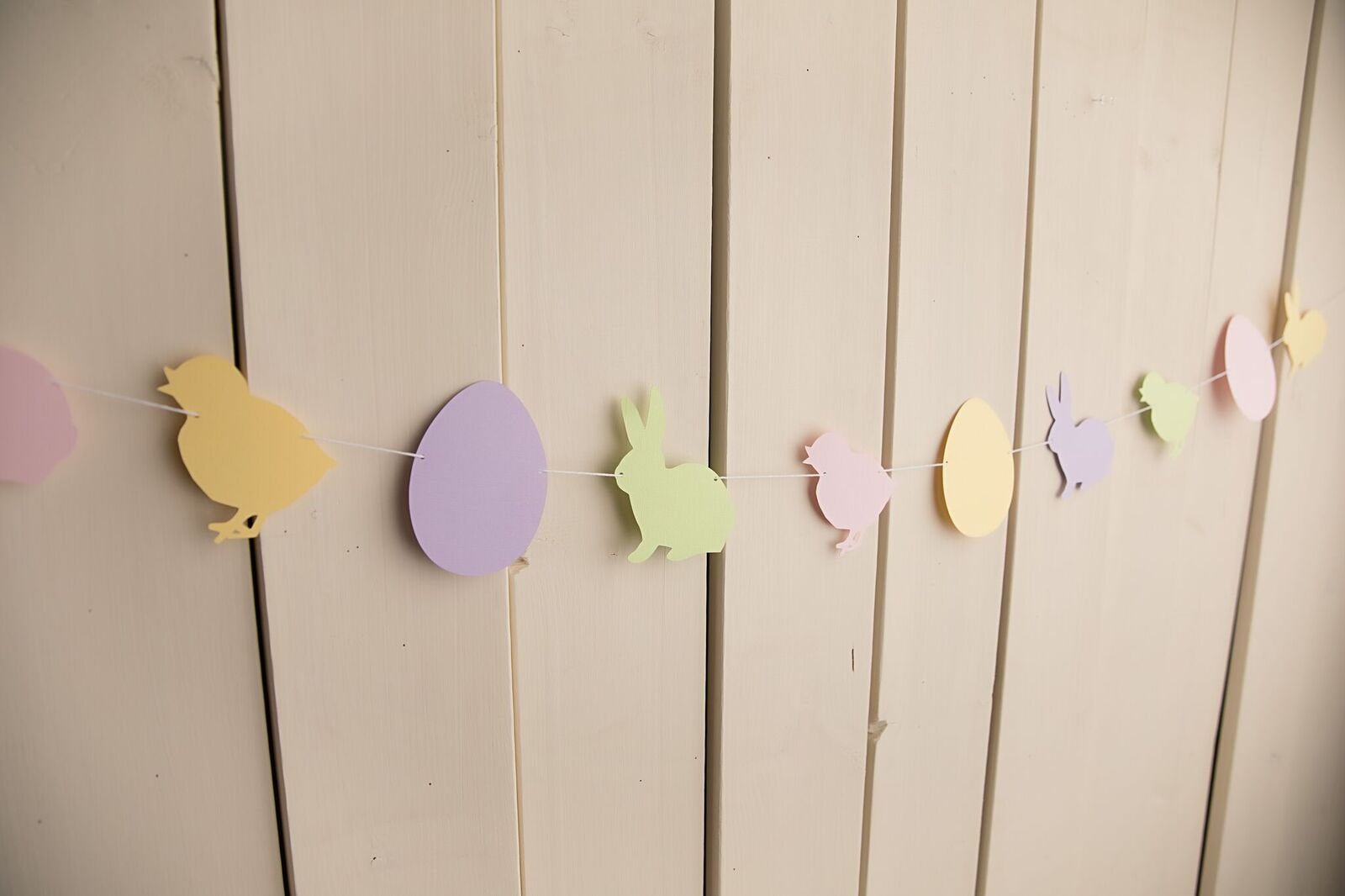 Easter Garland - Bunny Garland - Egg Garland-  Easter Decor - Spring Garland - Photography Prop - Party Decor - Easter Basket - glitterpaperscissors