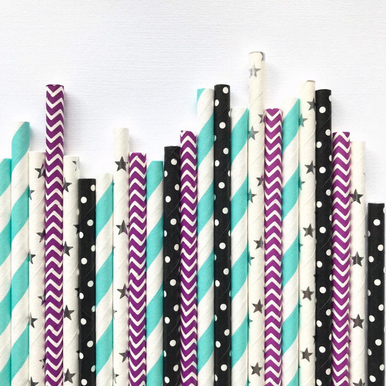 Space Paper Straws - glitterpaperscissors