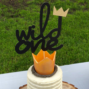 Wild one Cake Topper - glitterpaperscissors
