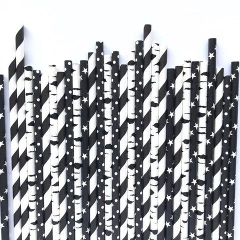 Monochrome Paper Straw - glitterpaperscissors