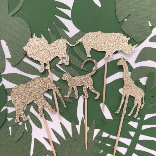 Jungle Animal Cupcake Toppers - glitterpaperscissors