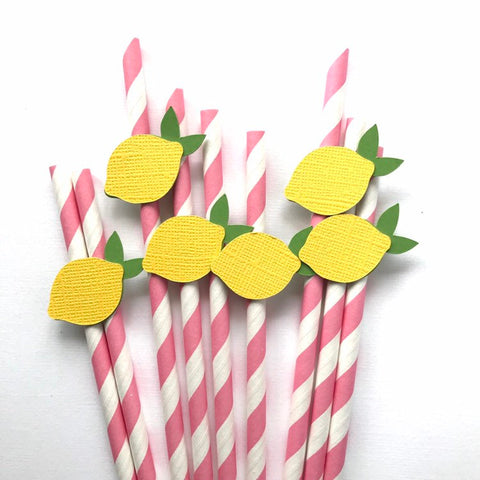 Lemon Paper Straws - glitterpaperscissors