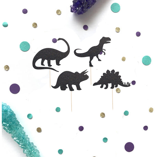 Dinosaur Cupcake Toppers - glitterpaperscissors