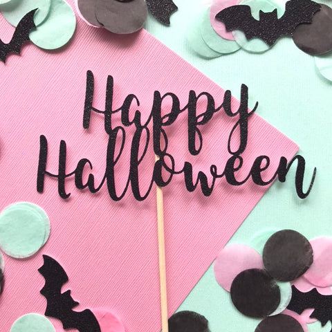 Happy Halloween Cake Topper - glitterpaperscissors