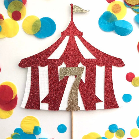 Circus Cake Topper - glitterpaperscissors