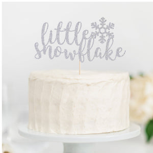 Little Snowflake Cake Topper - glitterpaperscissors