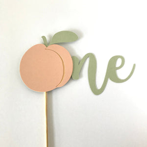 Peach One Cake Topper - glitterpaperscissors