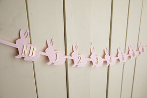 Bunny Monthly photo banner, Some bunny is one, NB - 12 month banner, Easter Birthday, 1st Year Photo Banner, 1st Birthday Decorations - glitterpaperscissors