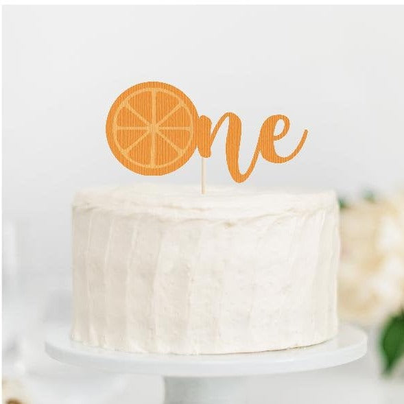Orange One Cake Topper - glitterpaperscissors