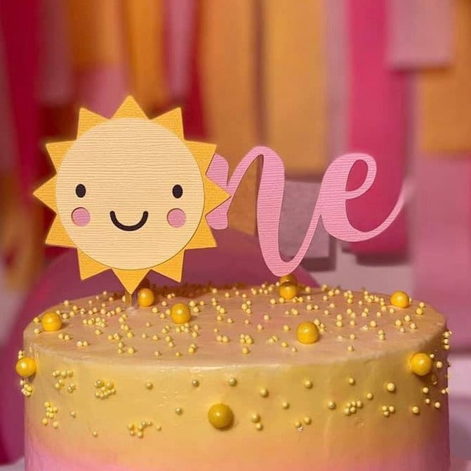 Sun One Cake Topper - glitterpaperscissors