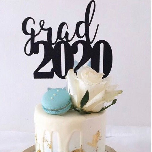 Grad 2020 Cake Topper, High School Graduation Party Decor, Open House Cake Topper, Congrats Class of 2020, College/University Graduate - glitterpaperscissors