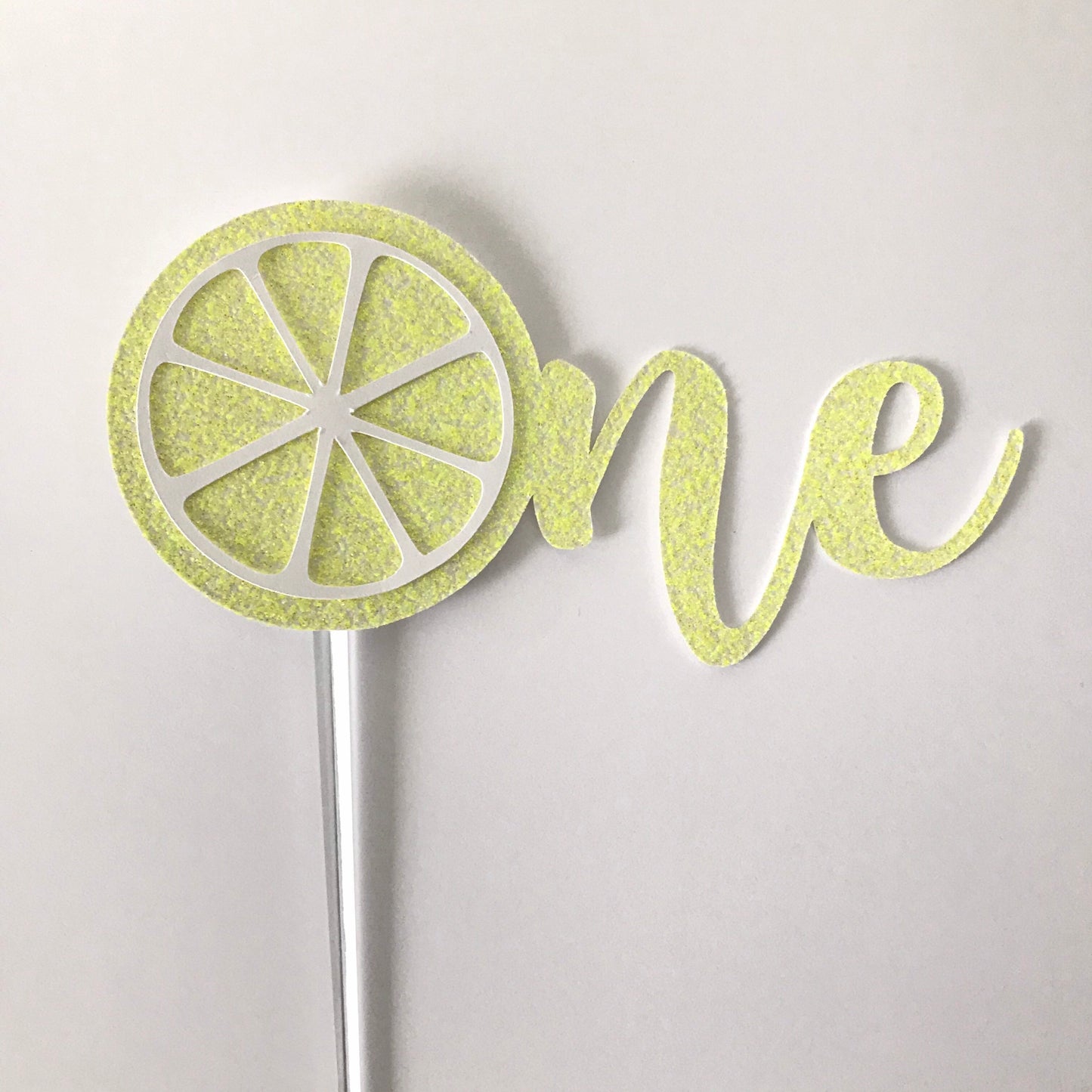 Lemon One Cake Topper - glitterpaperscissors