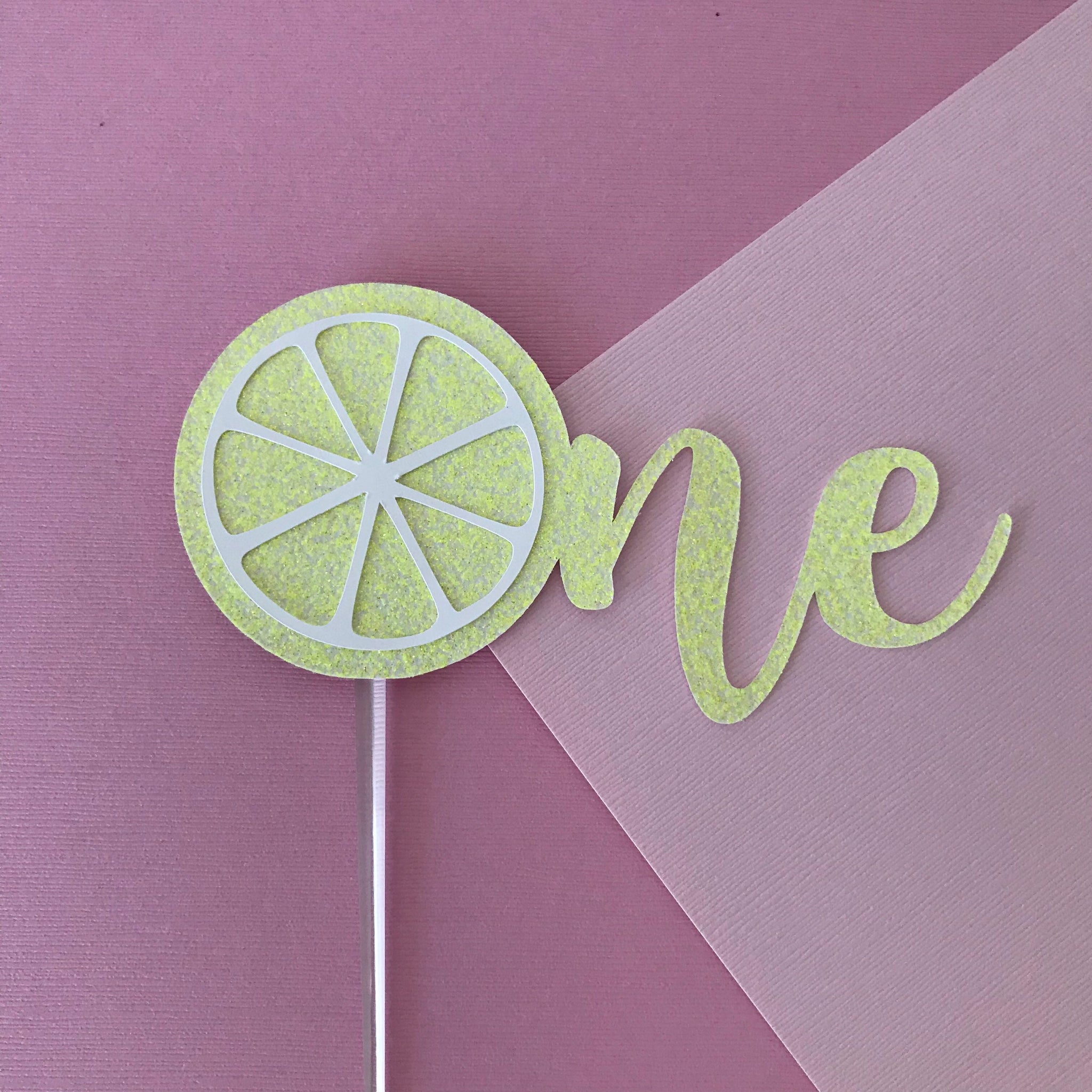 Lemon One Cake Topper - glitterpaperscissors