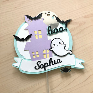 halloween cake topper, personalized with name