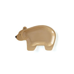 brown bear plate, camping adventure party