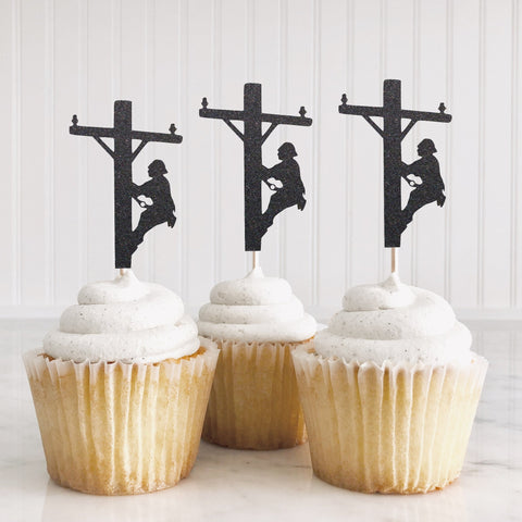 Lineman Cupcake Toppers