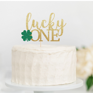 Lucky One Cake Topper - Glitter Paper Scissors