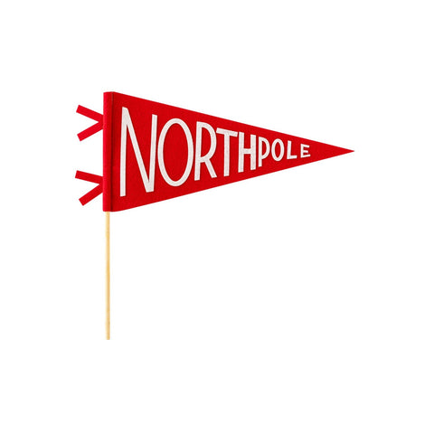 north pole pennant banner - glitter paper scissors