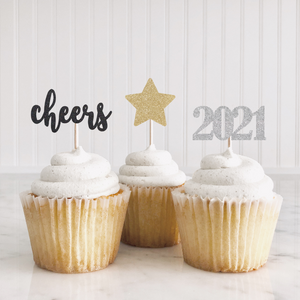 new year cupcake toppers