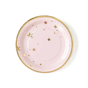 BABY PINK STAR 9" PLATES - glitterpaperscissors