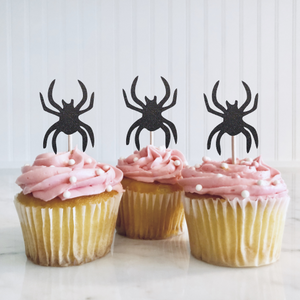 spider cupcake toppers