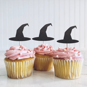 witch hat cupcake toppers